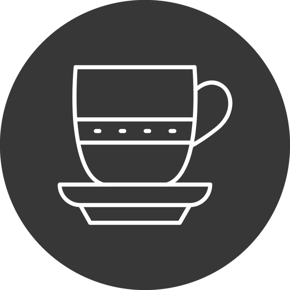 Tea Cup Line Inverted Icon Design vector