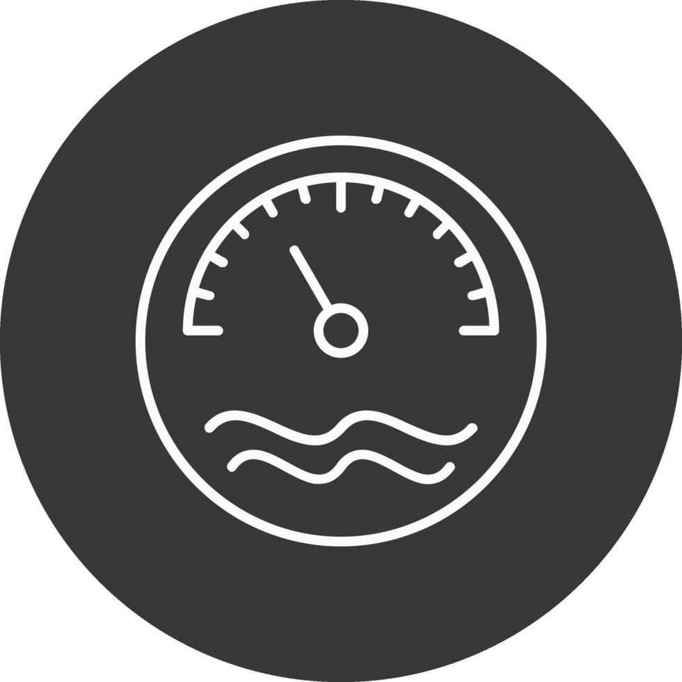 Thermometer Line Inverted Icon Design vector