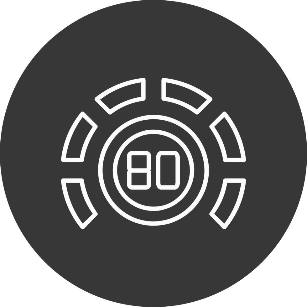 Thermostat Line Inverted Icon Design vector