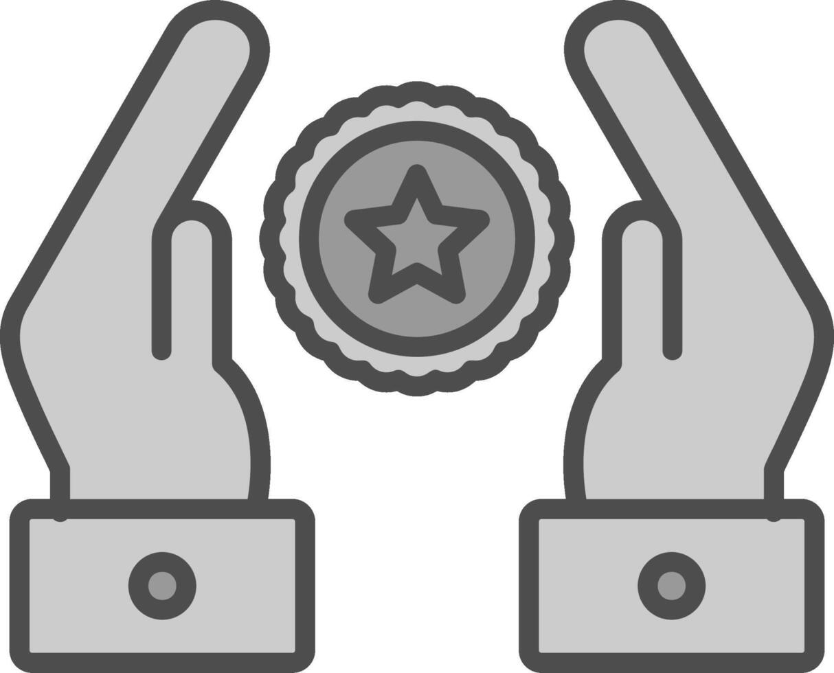 Premium Quality Line Filled Greyscale Icon Design vector
