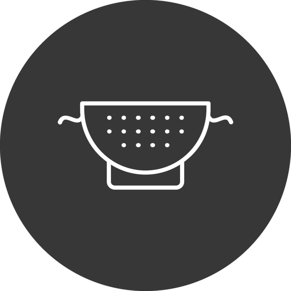 Strainer Line Inverted Icon Design vector