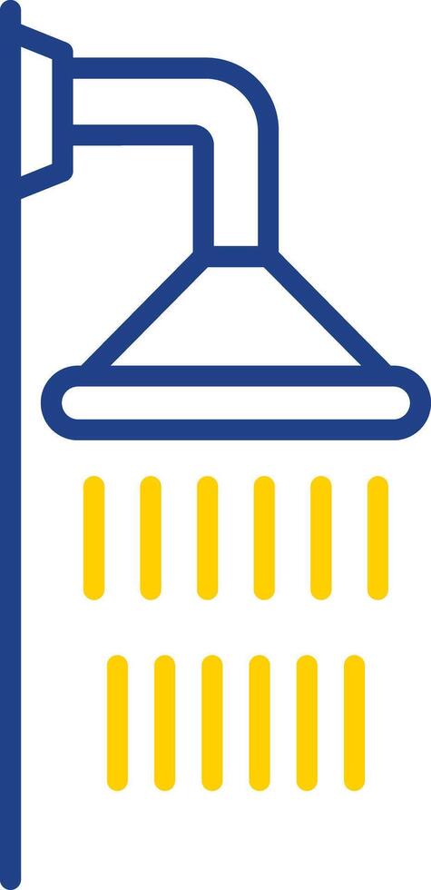 Shower Line Two Colour Icon Design vector