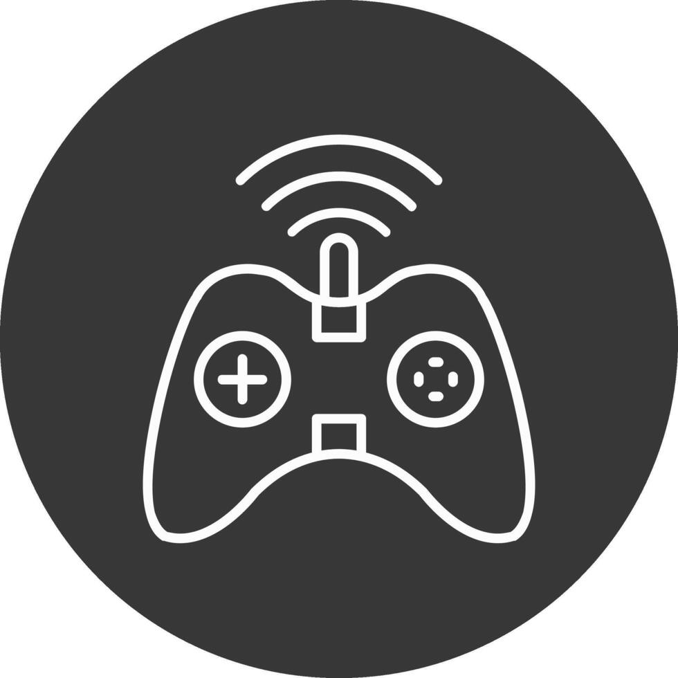 Gaming Line Inverted Icon Design vector