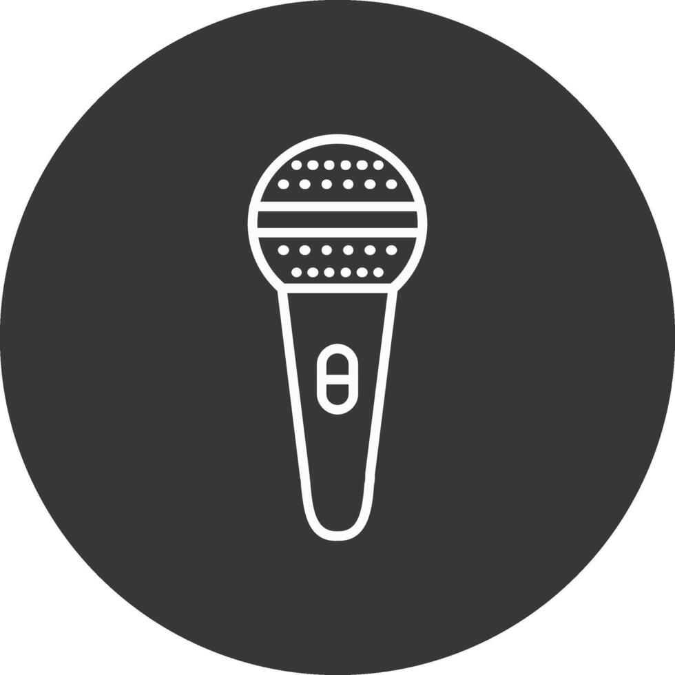 Mic Line Inverted Icon Design vector