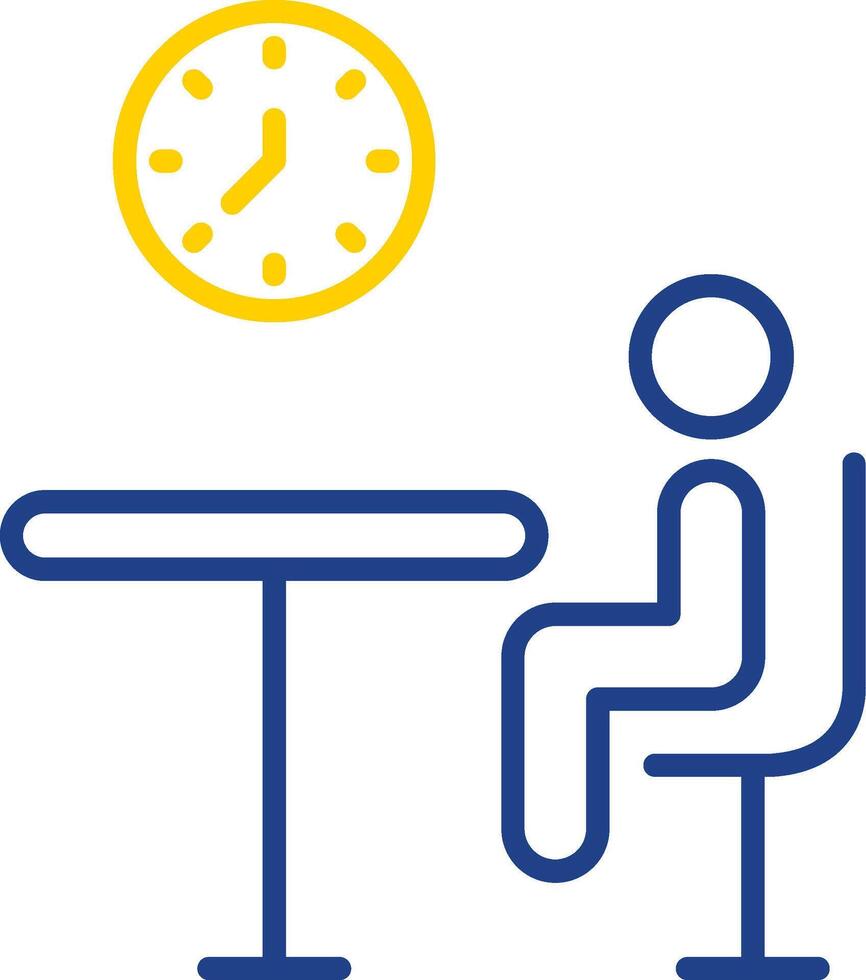 Nuclear Line Two Colour Icon Design vector
