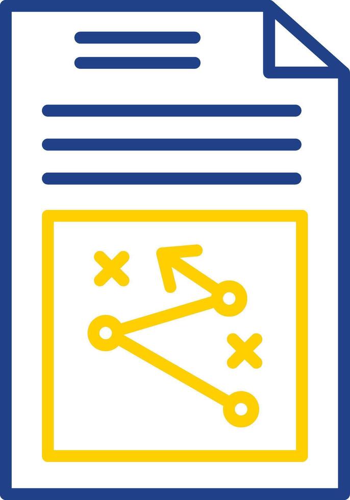 Business Strategy Line Two Colour Icon Design vector