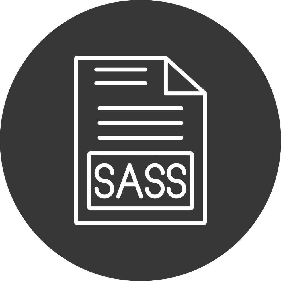 Sass Line Inverted Icon Design vector