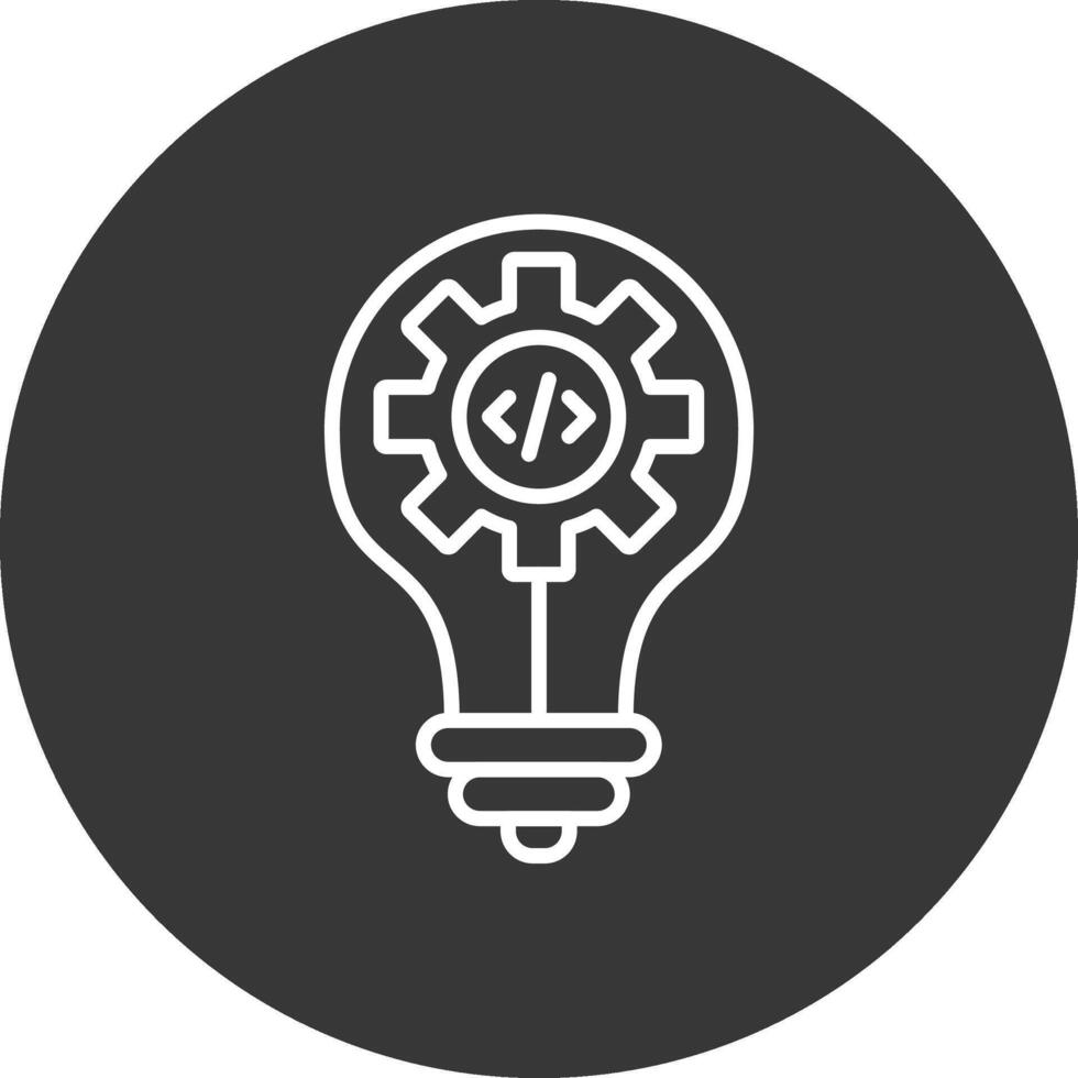 Idea Line Inverted Icon Design vector