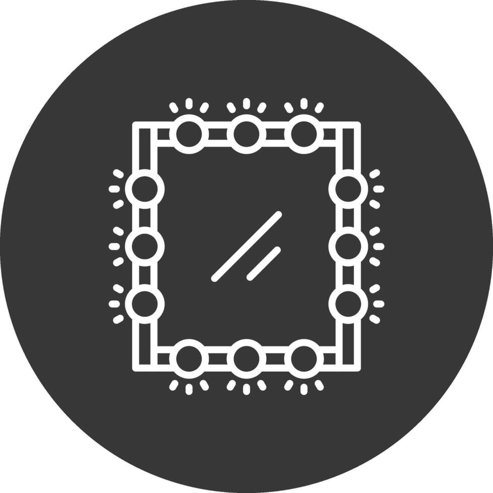 Mirror Line Inverted Icon Design vector