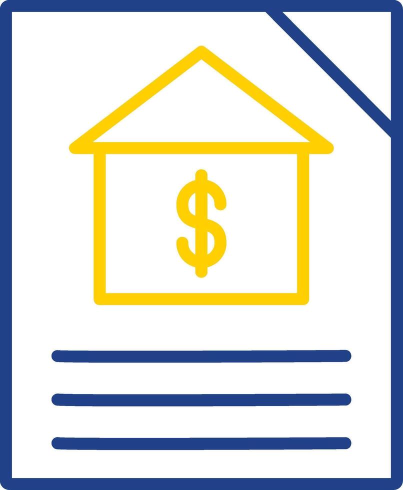 Mortgage Line Two Colour Icon Design vector