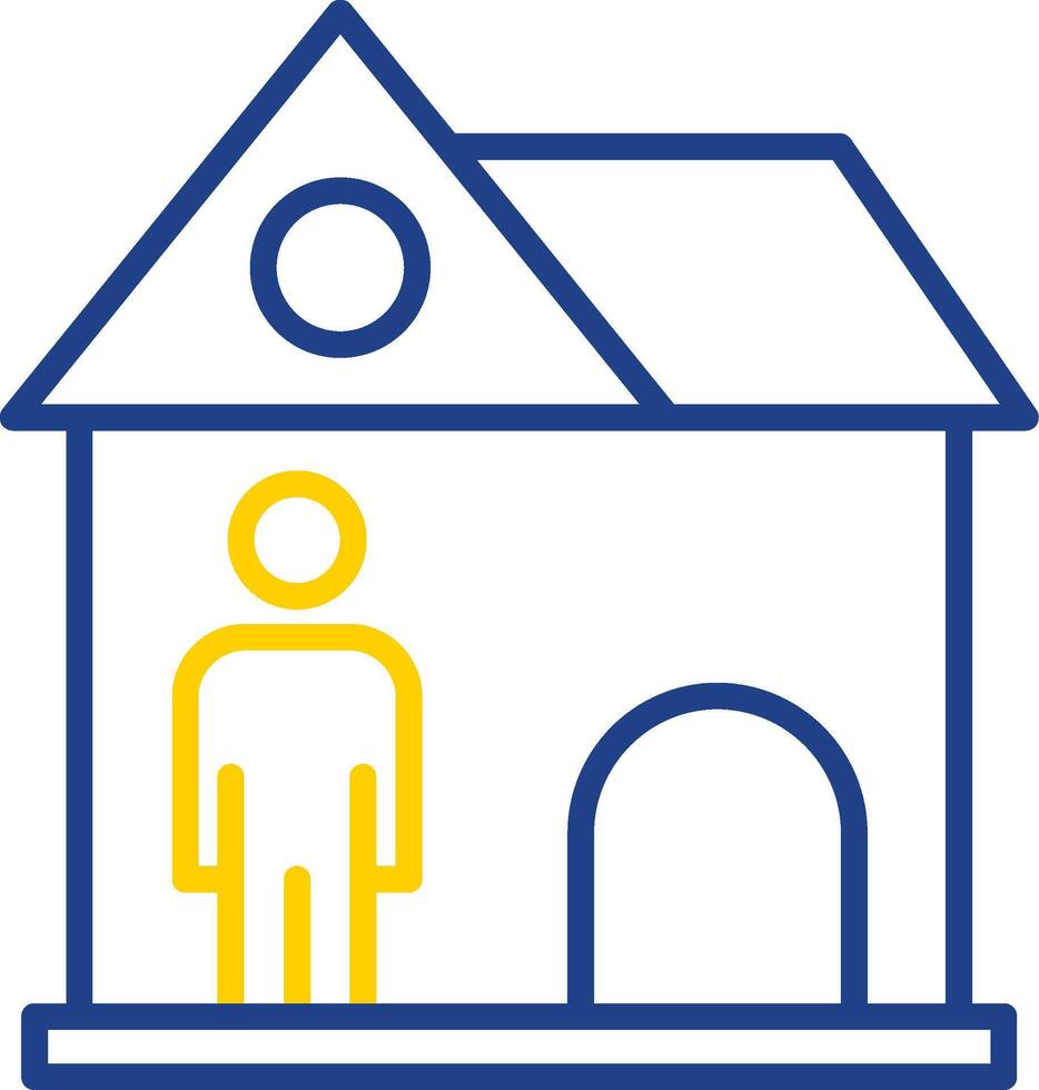 Landlord Line Two Colour Icon Design vector
