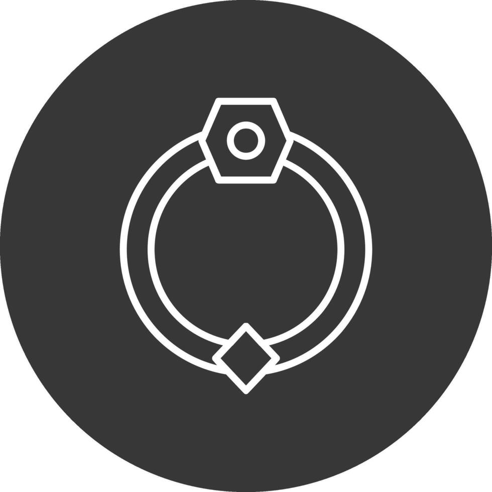 Door Knocker Line Inverted Icon Design vector