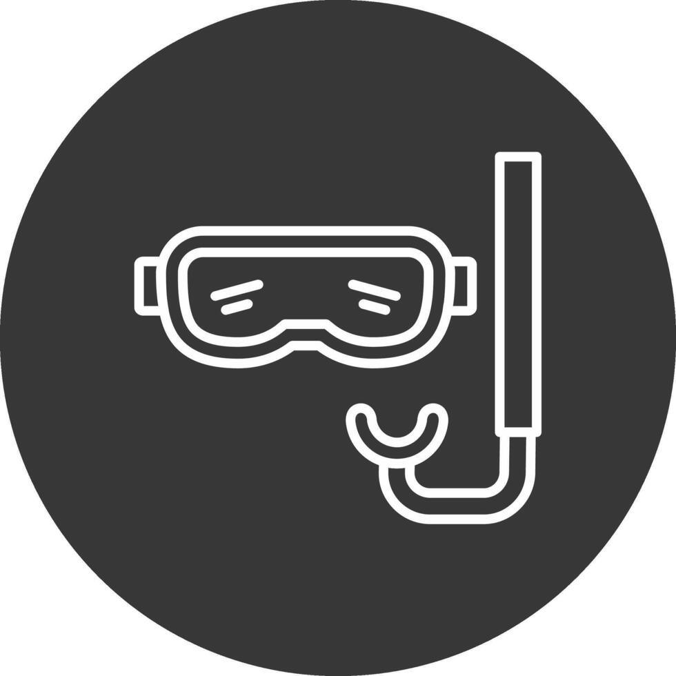 gafas de protección línea invertido icono diseño vector