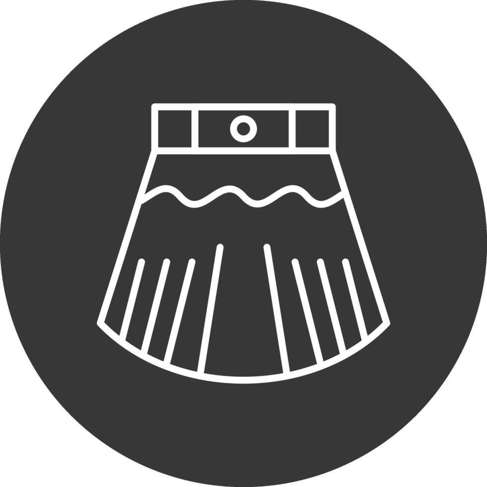 Skirt Line Inverted Icon Design vector