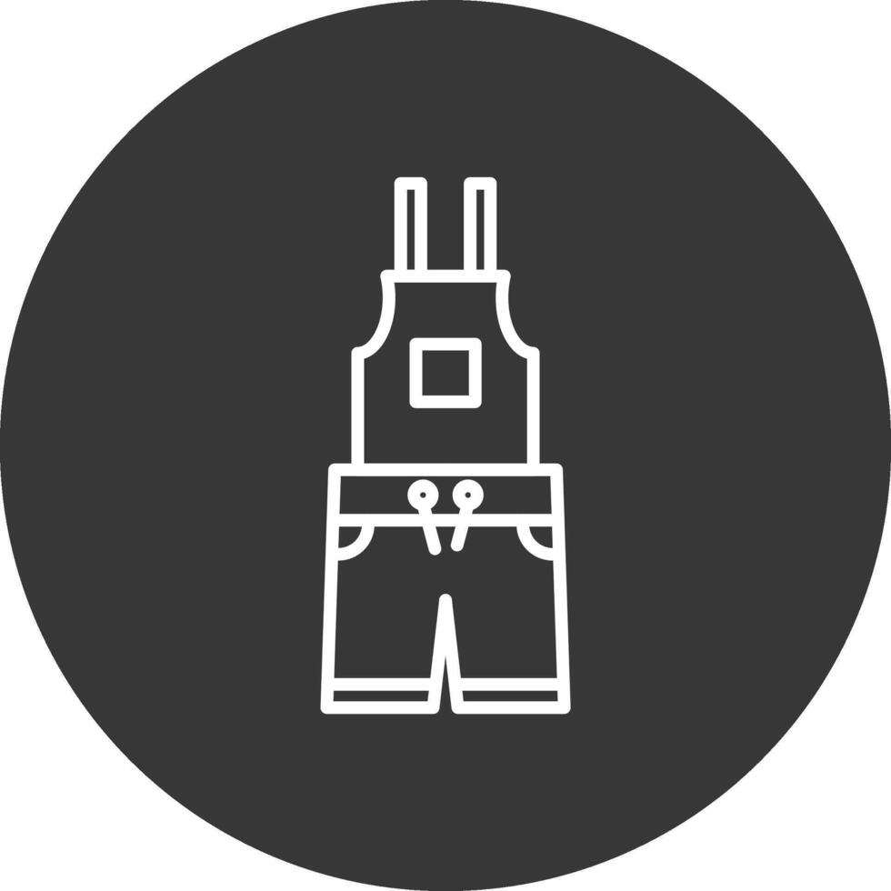 Dungarees Line Inverted Icon Design vector