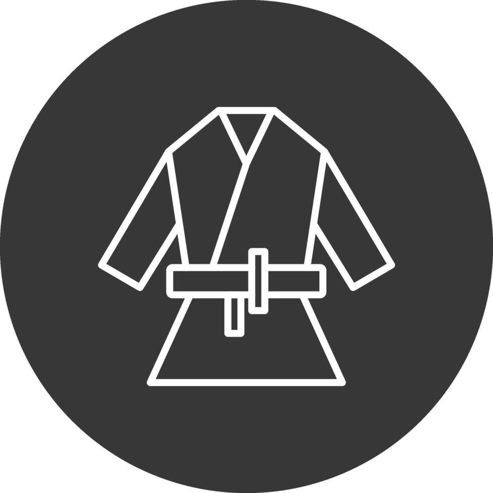 Kimono Line Inverted Icon Design vector