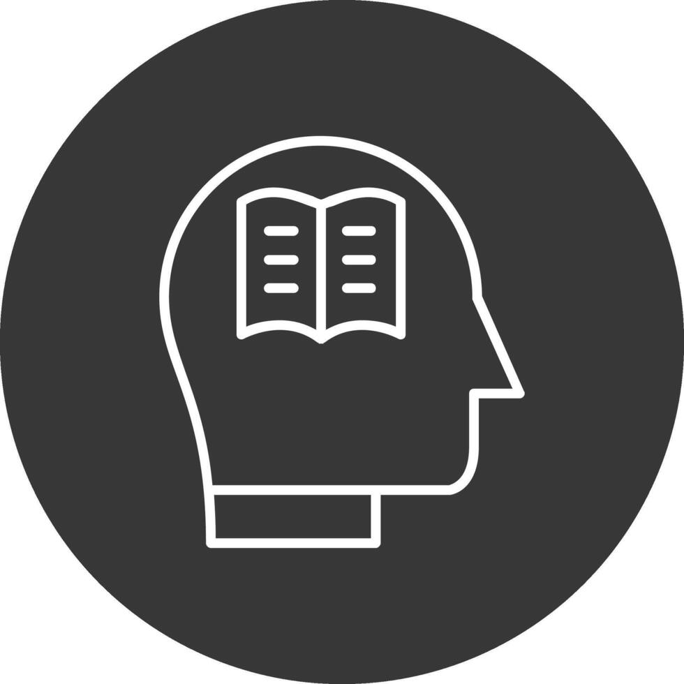 Knowledge Line Inverted Icon Design vector