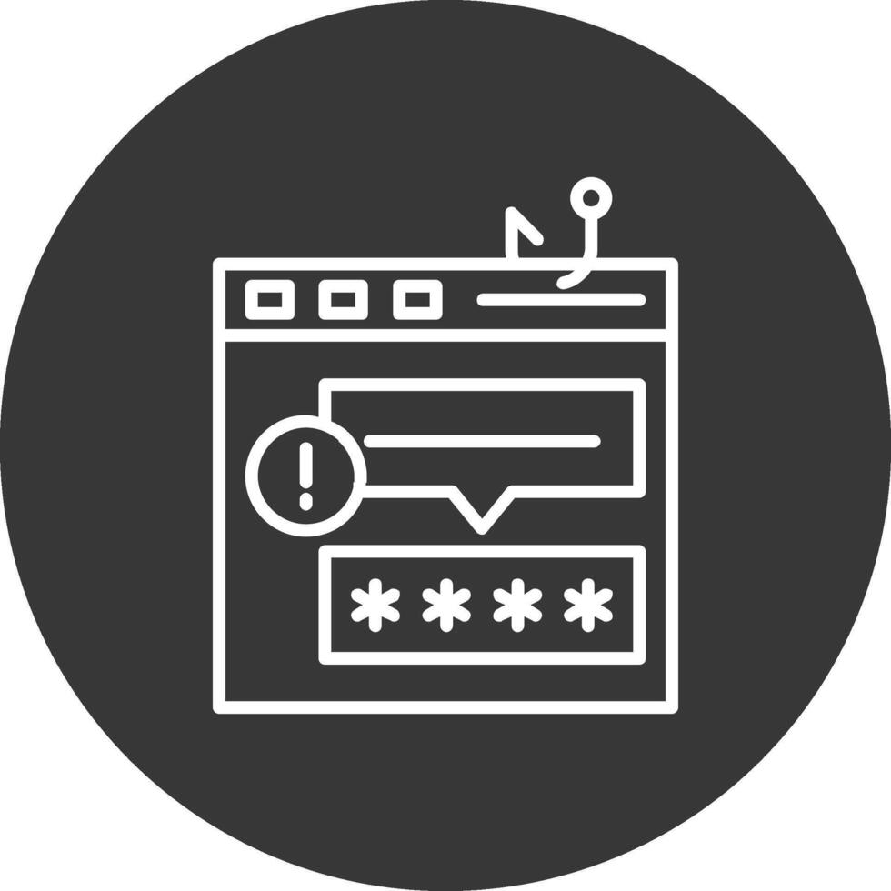 Spoofing Line Inverted Icon Design vector