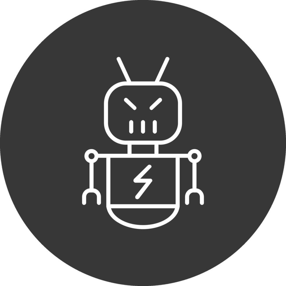 Botnet Line Inverted Icon Design vector