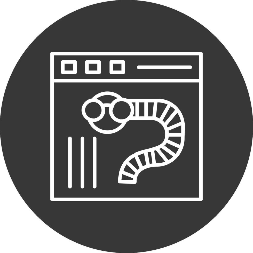 Worms Line Inverted Icon Design vector