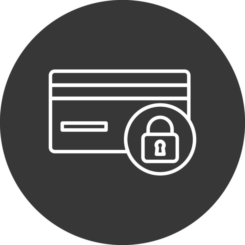 Secure Payment Line Inverted Icon Design vector