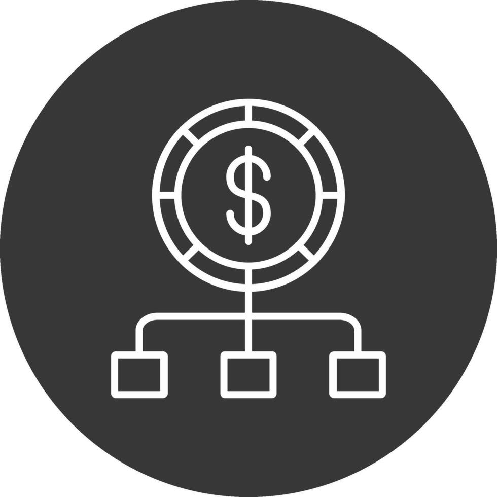 presupuesto línea invertido icono diseño vector