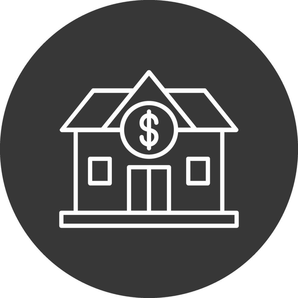 Buy Home Line Inverted Icon Design vector