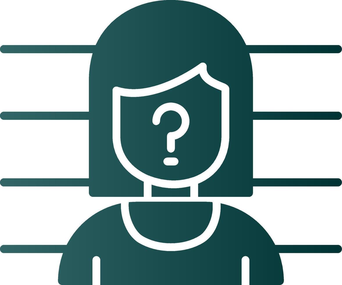 Suspect Glyph Gradient Icon vector