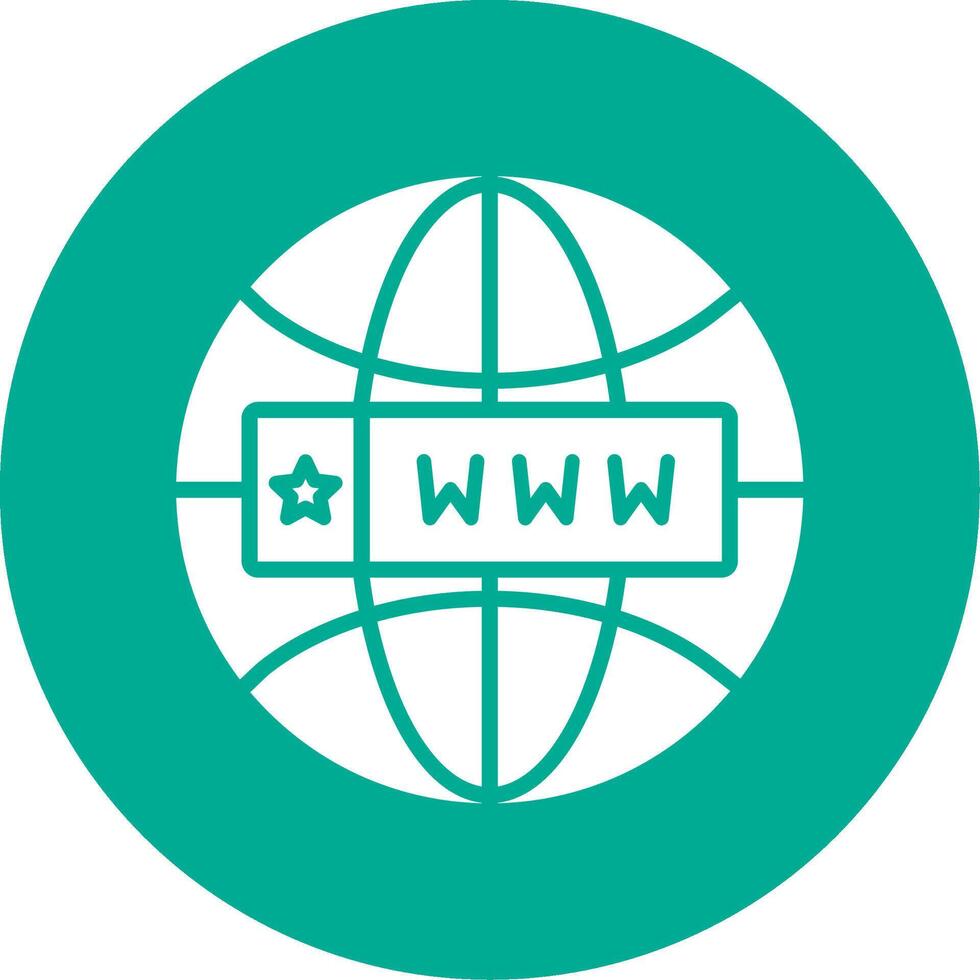 Domain Multi Color Circle Icon vector