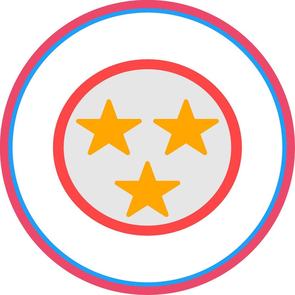 Stars Flat Circle Icon vector