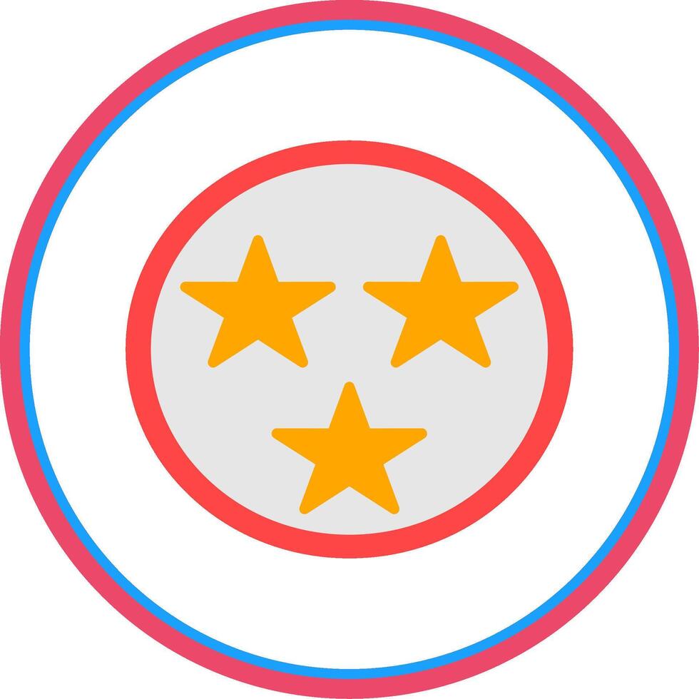 Stars Flat Circle Icon vector