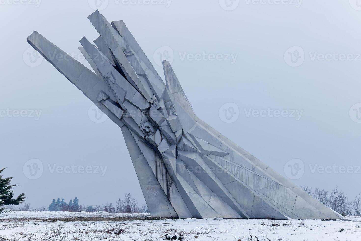 Monument to Fallen Soldiers at Ostra, Serbia. Yugoslav monument commemorating the struggles of the partisan during World War 2. photo