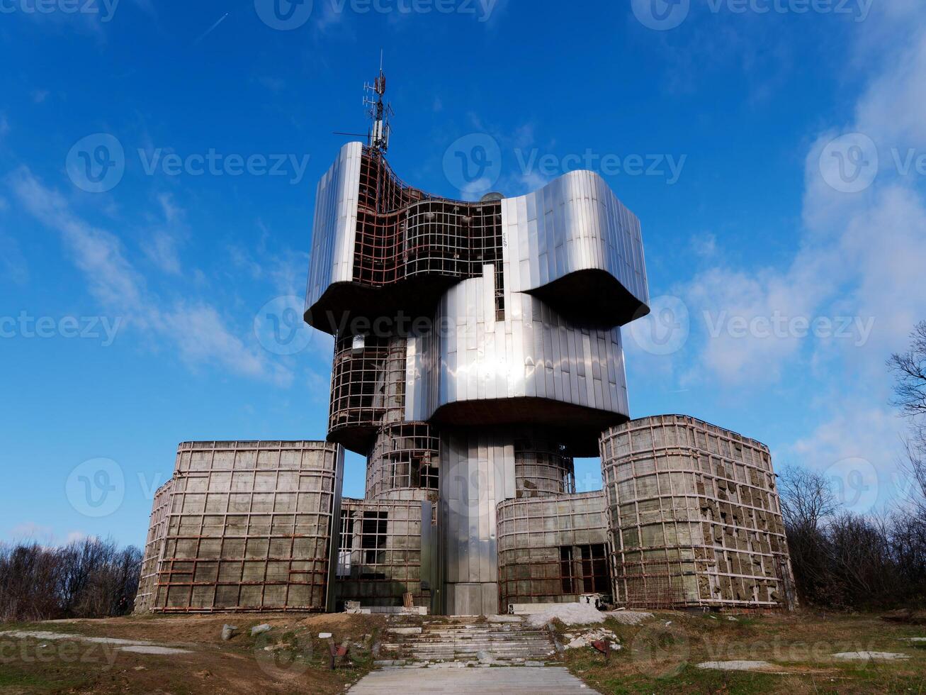 Monument to the Uprising at Petrova Gora in Croatia. Yugoslav monument commemorating the struggles of the partisan during World War 2. photo