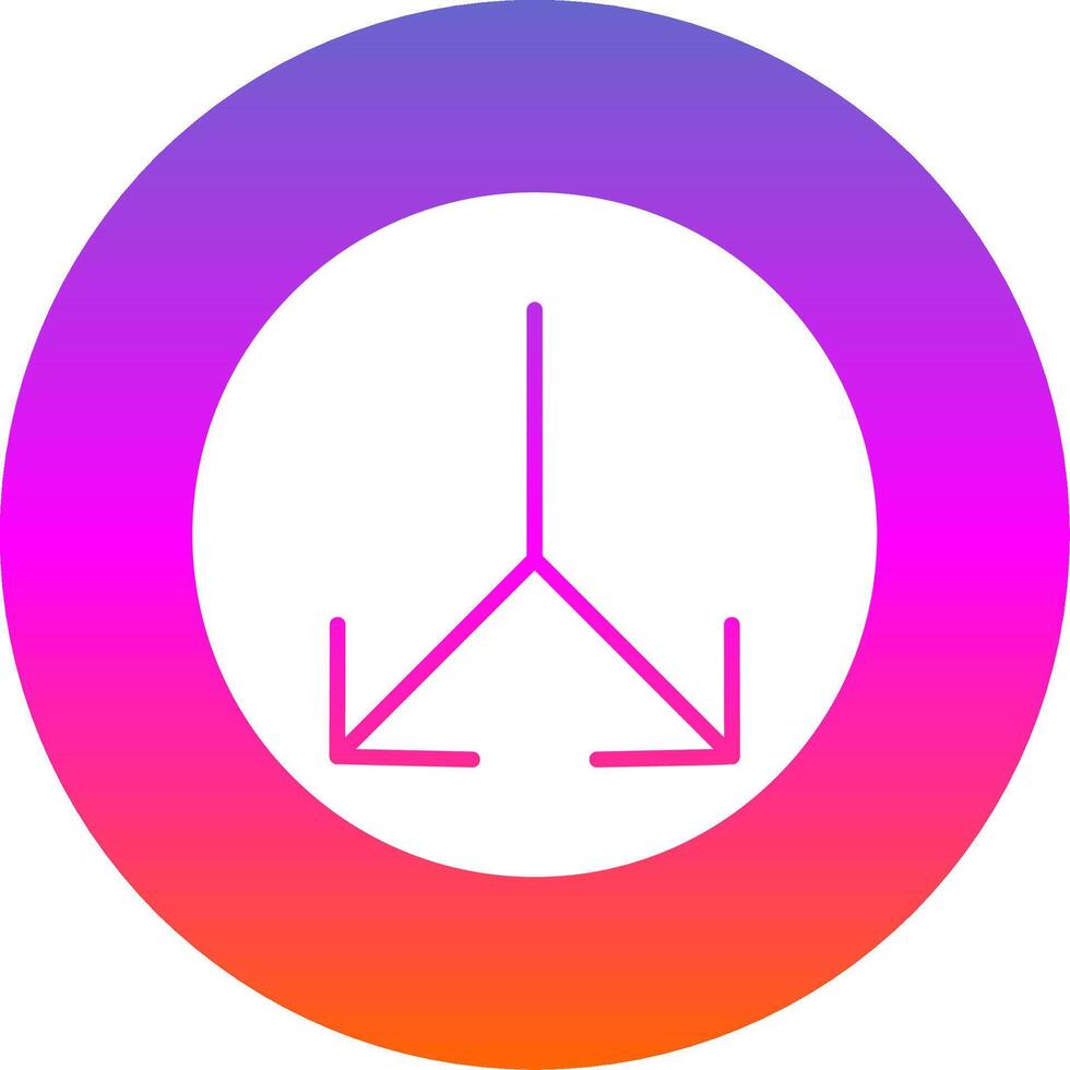 Split Glyph Gradient Circle Icon Design vector