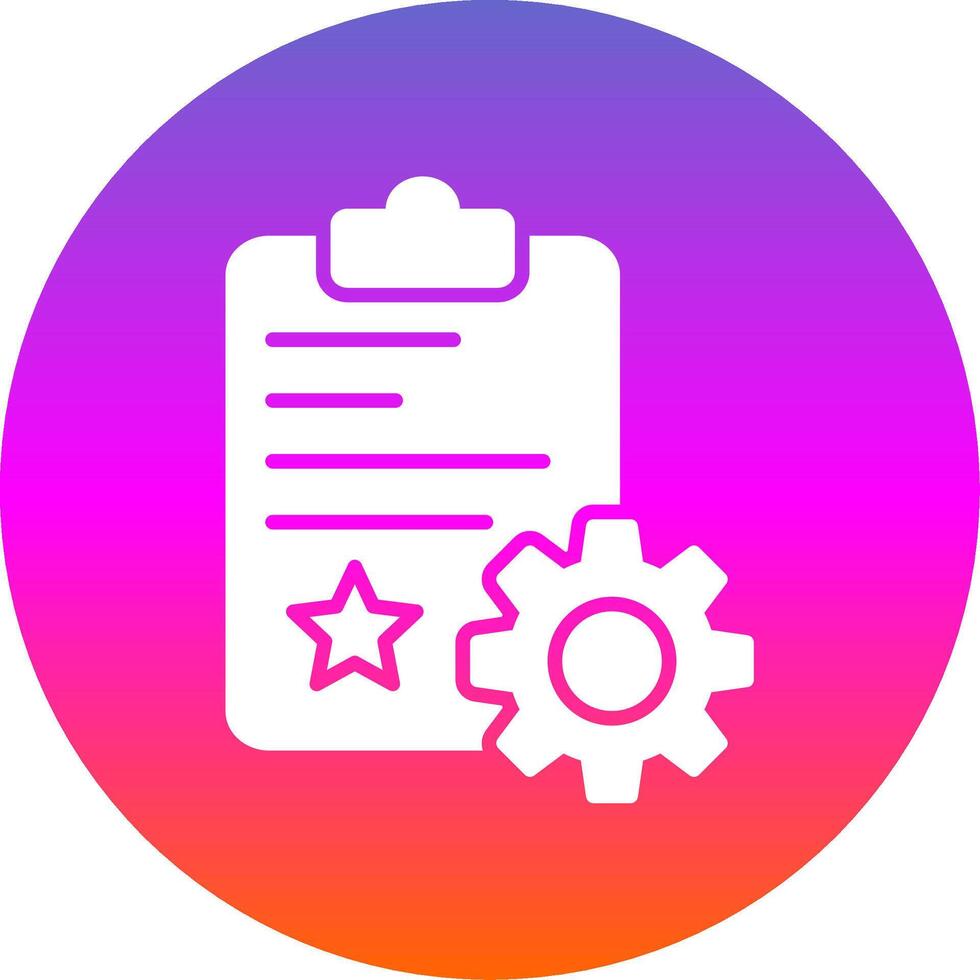 Quality Control Glyph Gradient Circle Icon Design vector