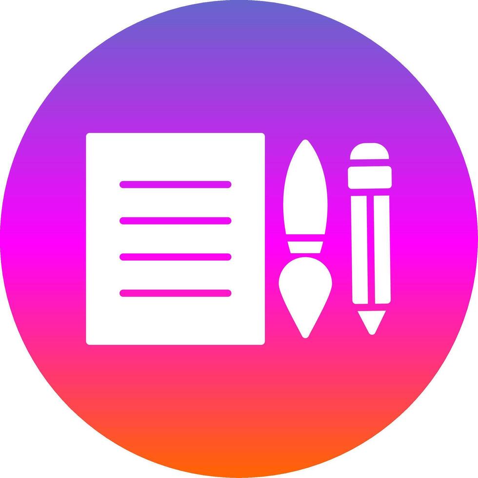 Edit Tools Glyph Gradient Circle Icon Design vector