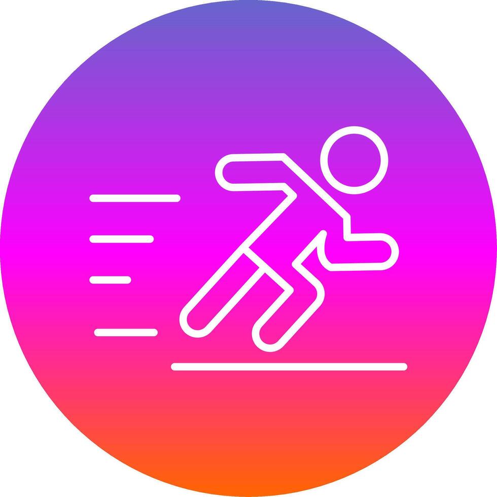 Jogging Line Gradient Circle Icon vector