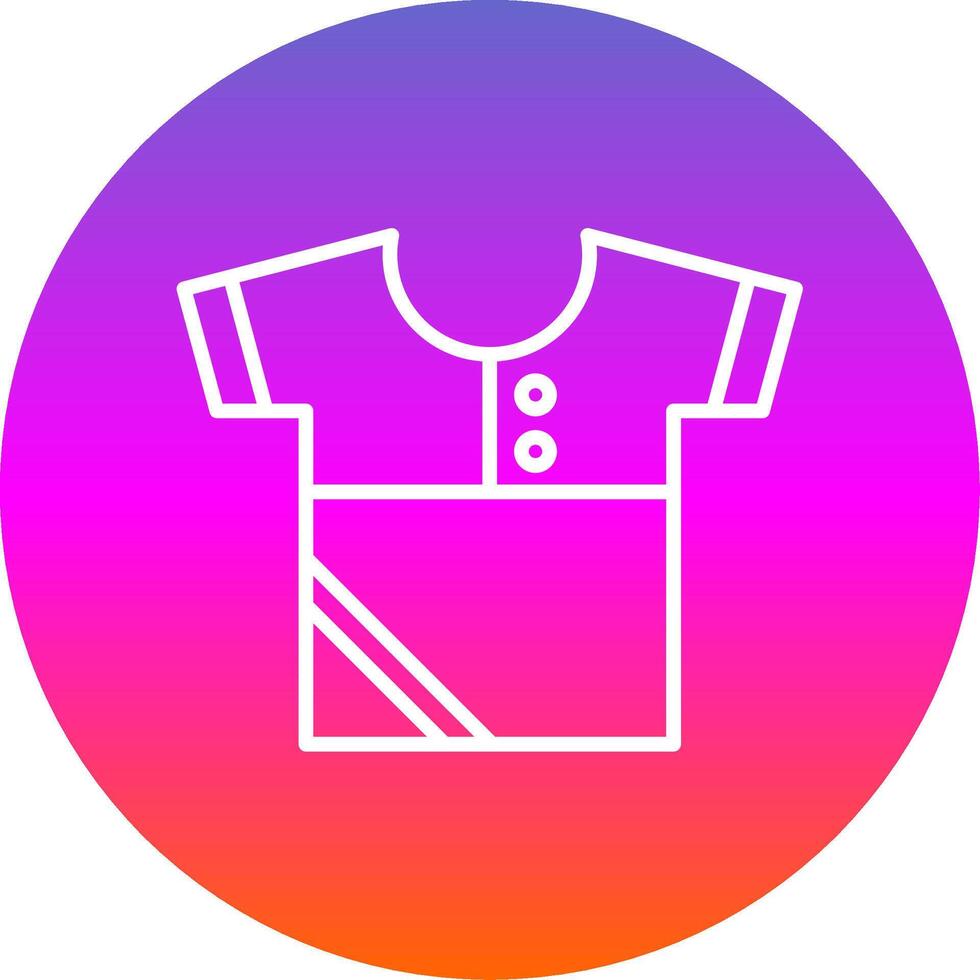 Shirt Line Gradient Circle Icon vector