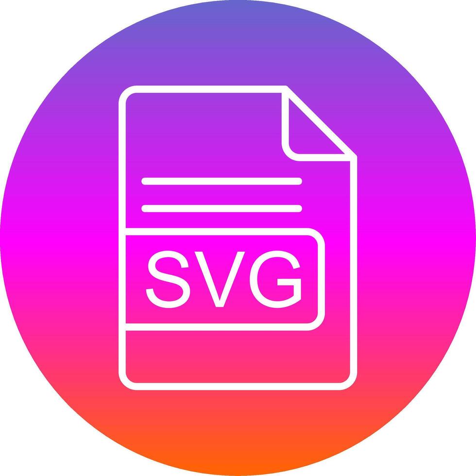 SVG File Format Line Gradient Circle Icon vector