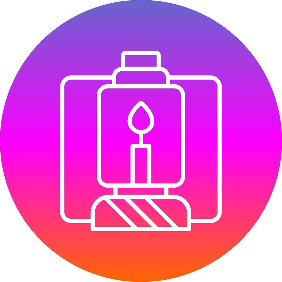 Lantern Line Gradient Circle Icon vector