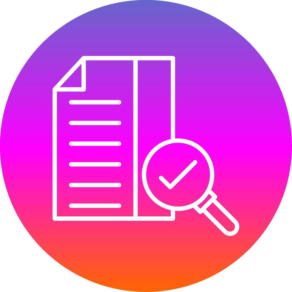 Compliance Line Gradient Circle Icon vector