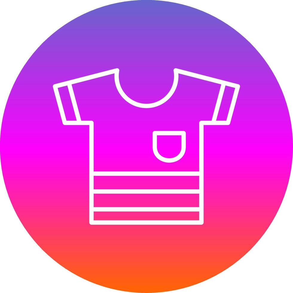 Shirt Line Gradient Circle Icon vector