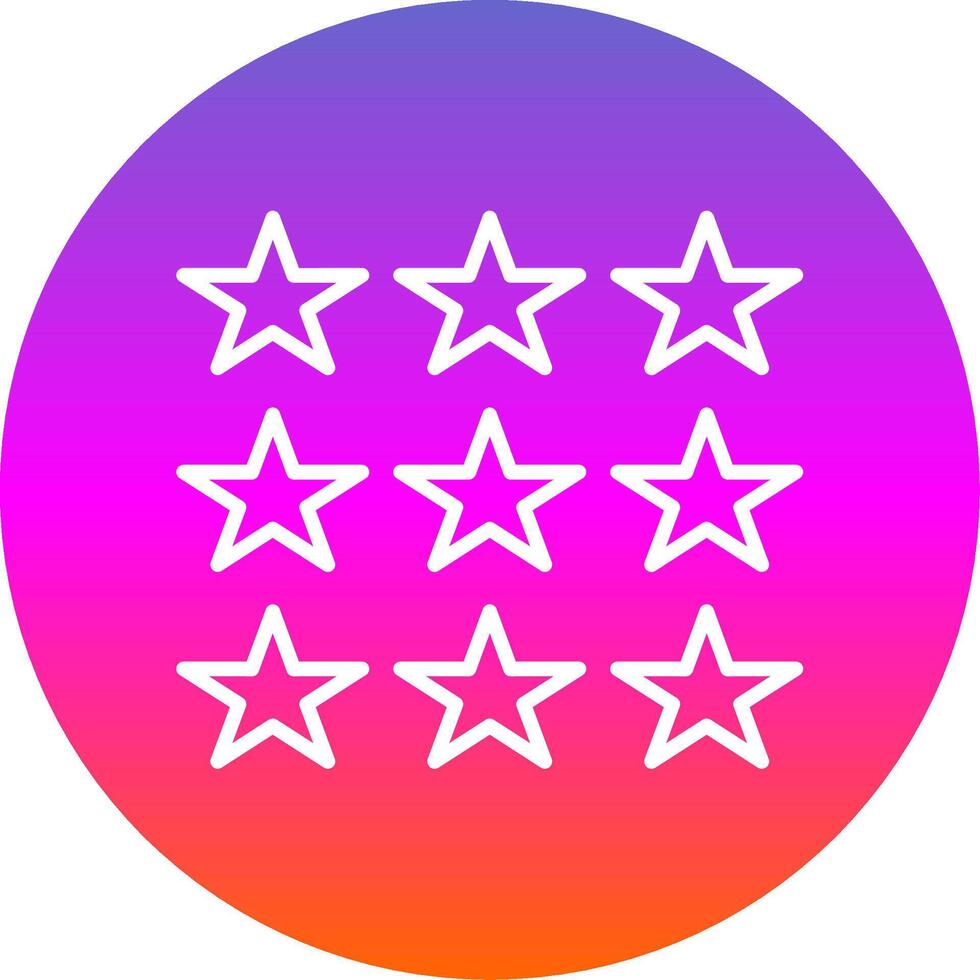 Stars Line Gradient Circle Icon vector
