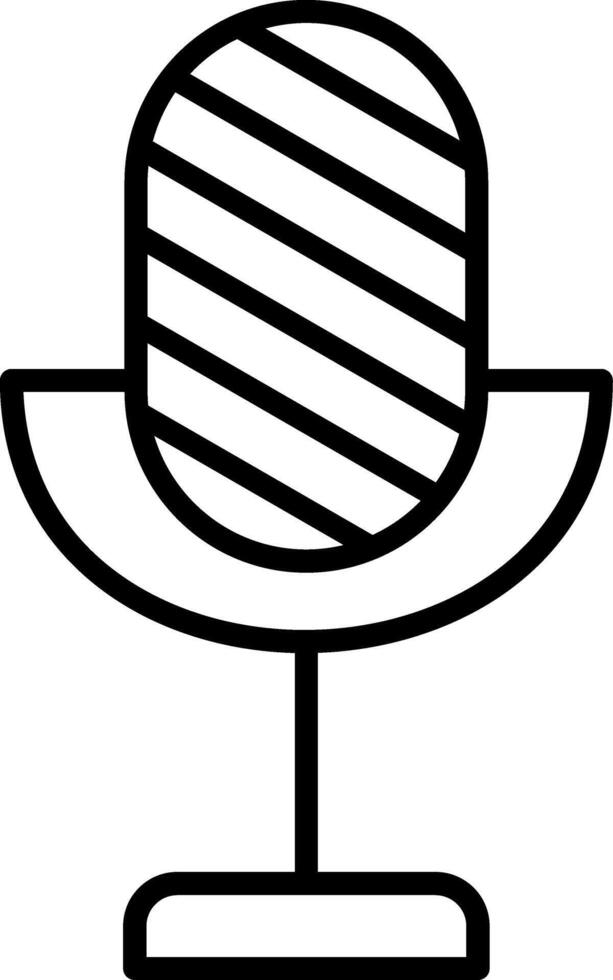 Voice Recorder Line Gradient Circle Icon vector