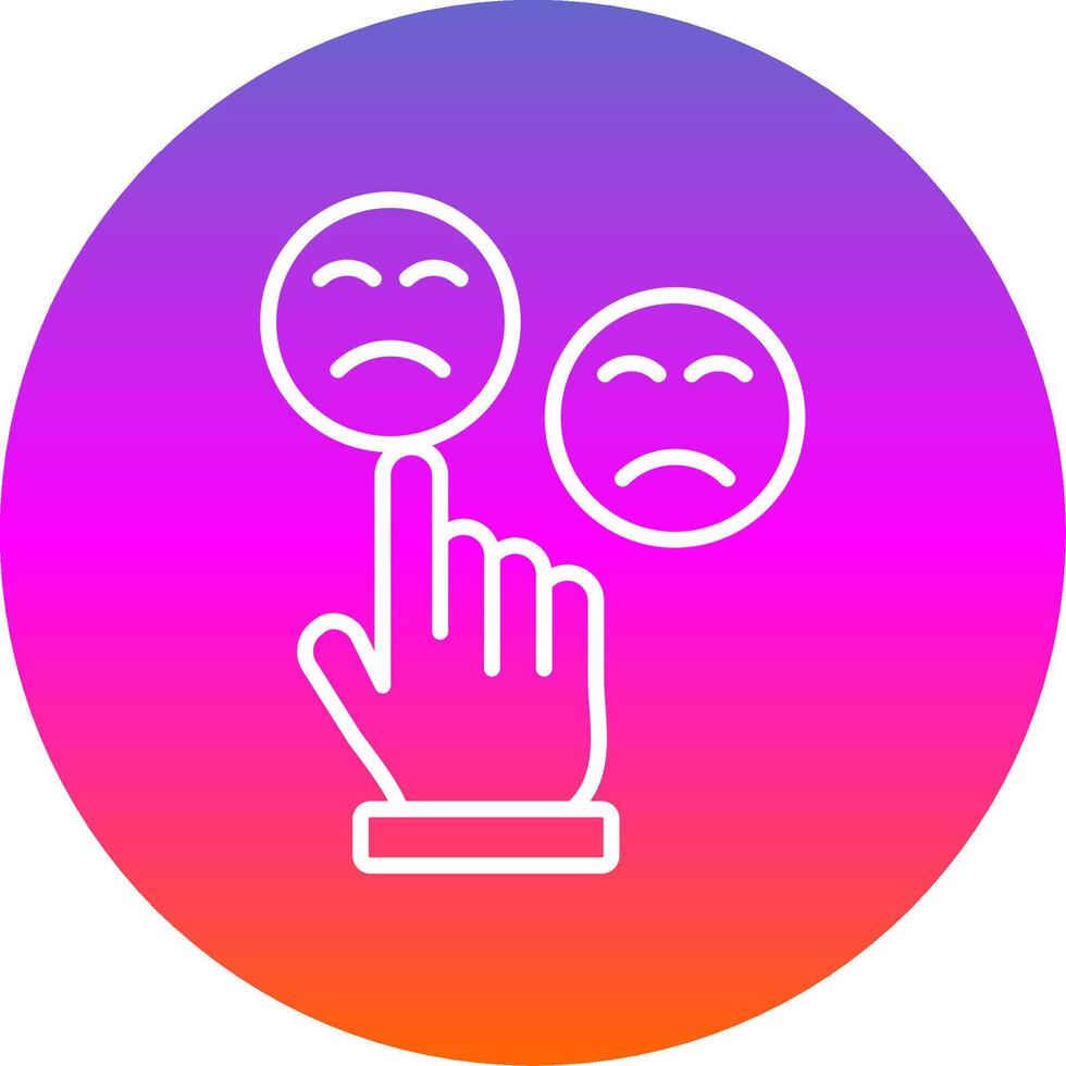 Customer Satisfaction Line Gradient Circle Icon vector