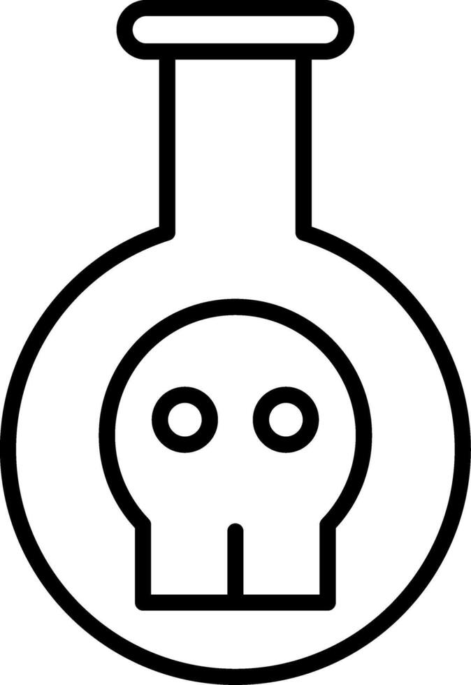 Poison Line Gradient Circle Icon vector