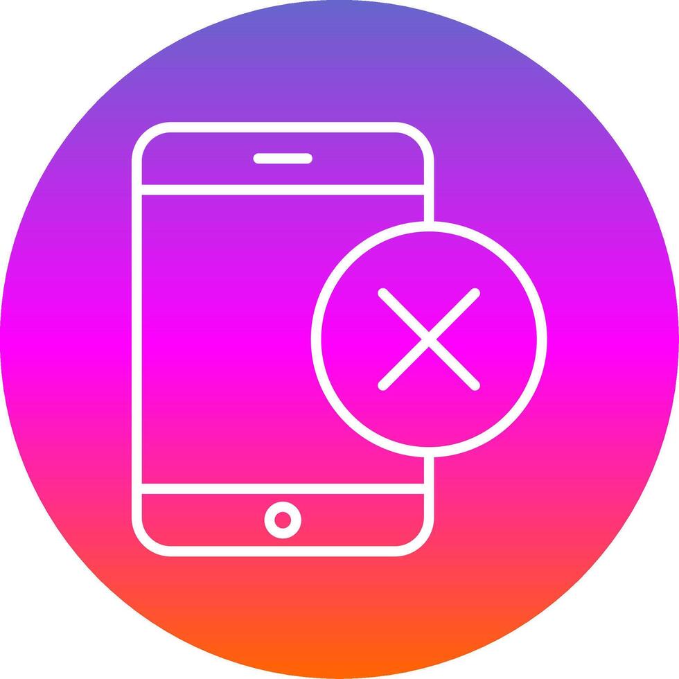 Smartphone Line Gradient Circle Icon vector