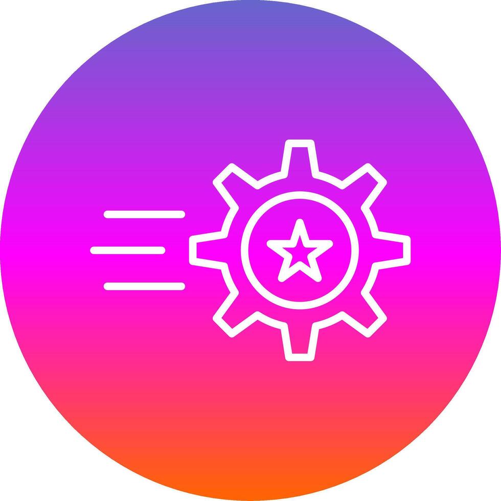 Cogwheel Line Gradient Circle Icon vector