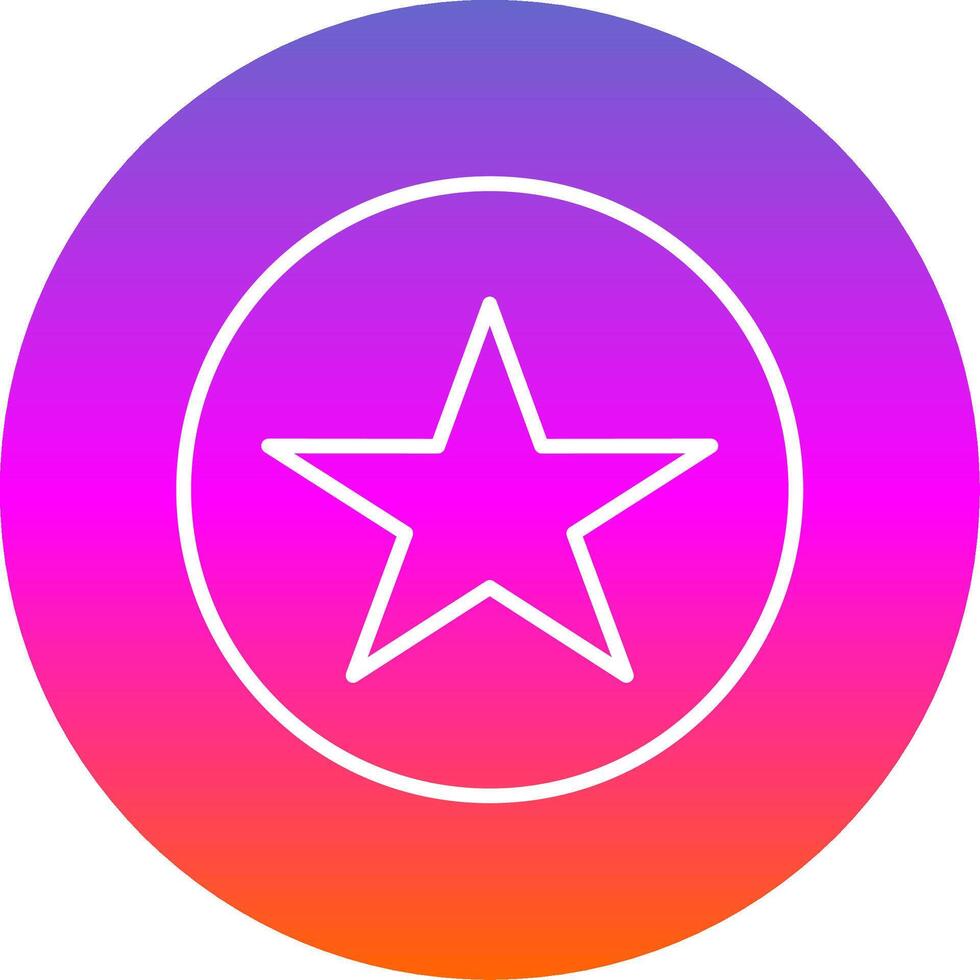 Star Line Gradient Circle Icon vector