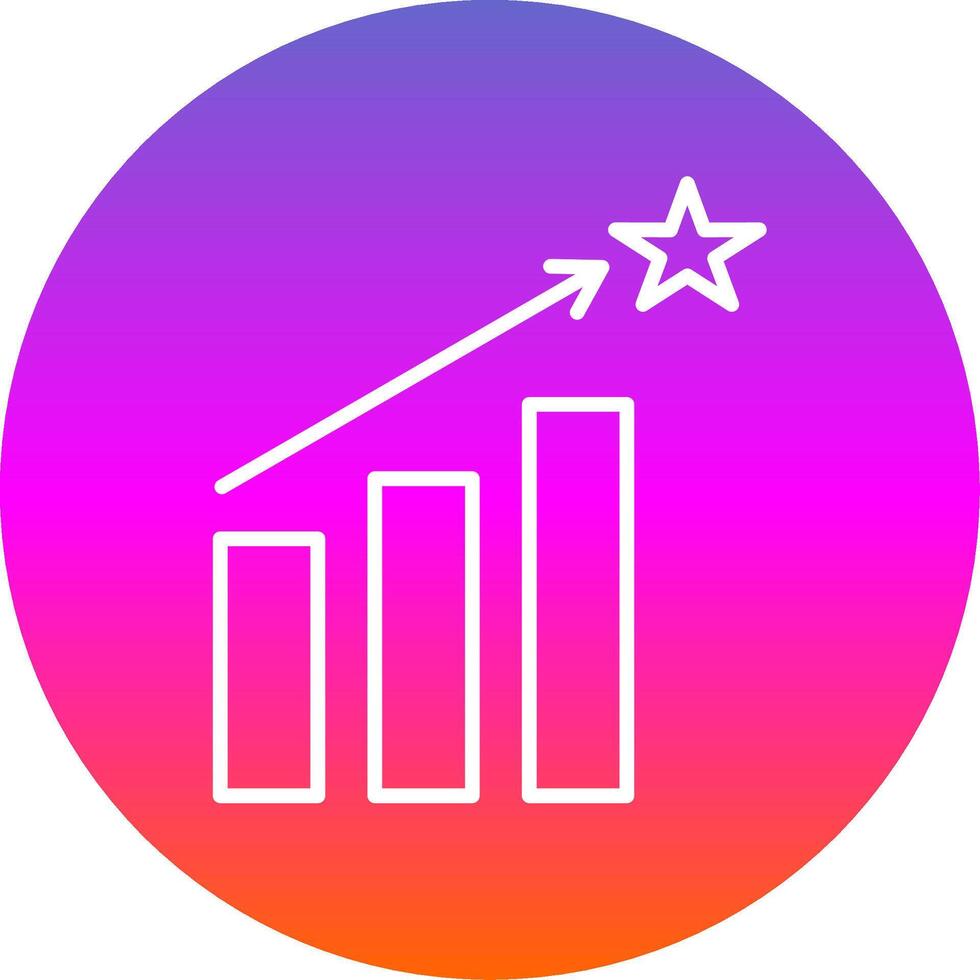 Rate Line Gradient Circle Icon vector